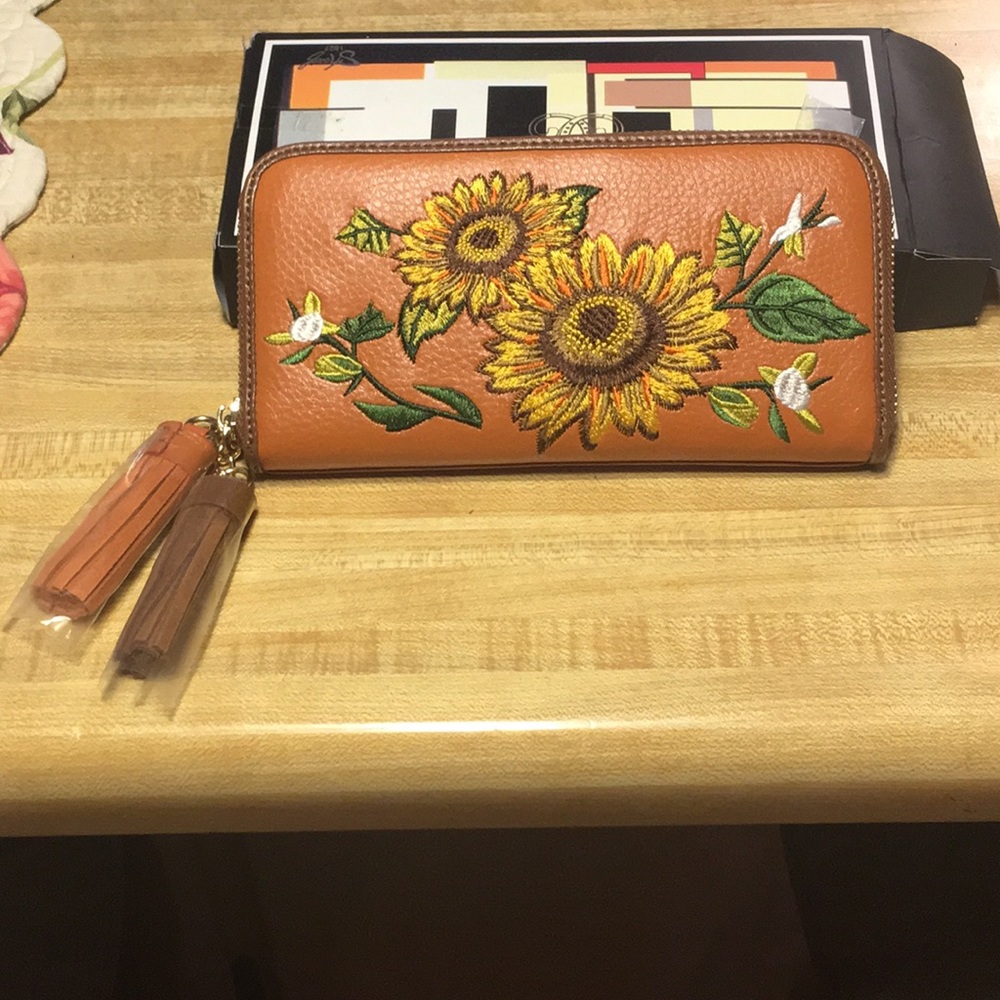 Sharif Leather Embroidered Wallet